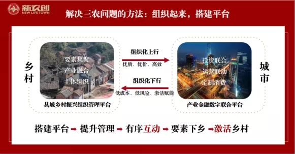 解决三农问题的方法：组织起来，搭建平台